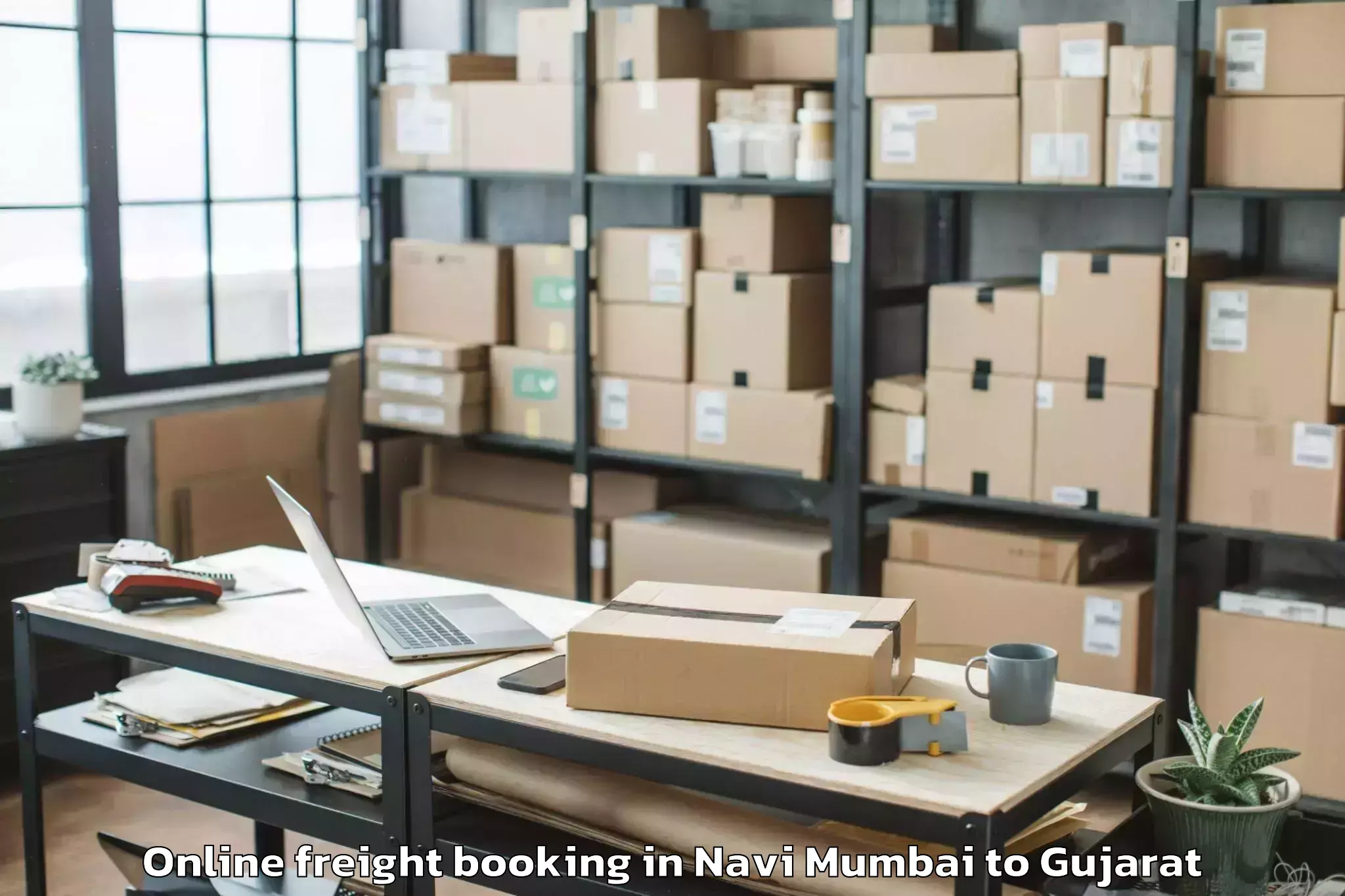 Reliable Navi Mumbai to Wadhwan Online Freight Booking